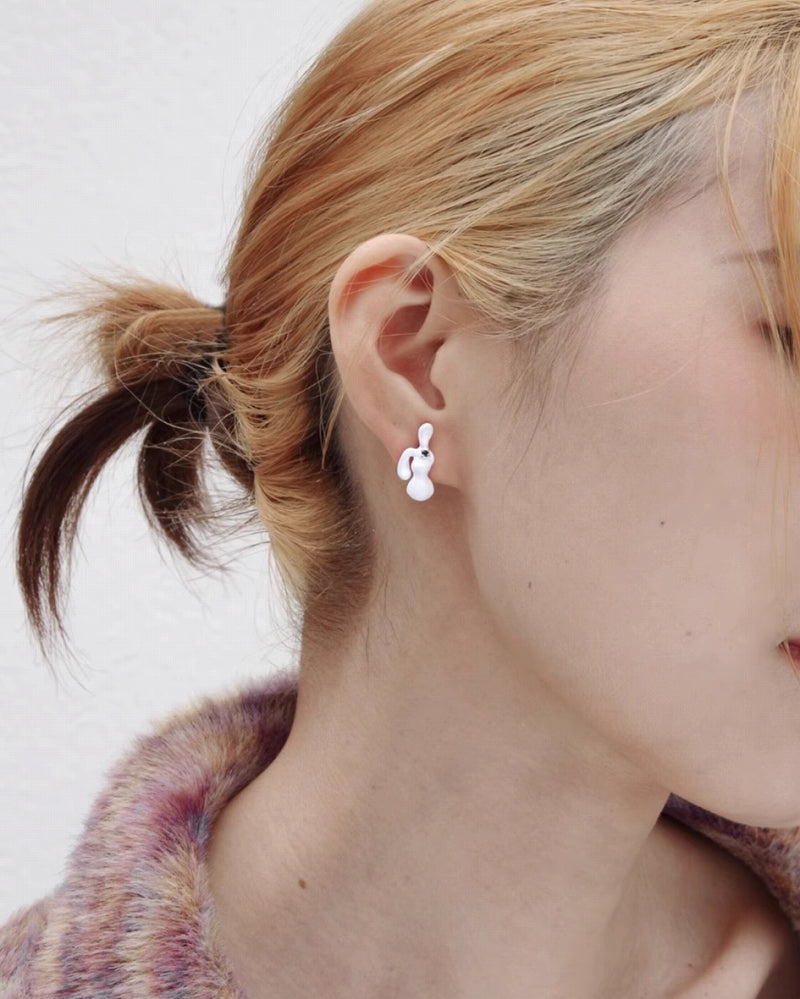 Little White Rabbit Earrings