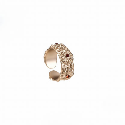 Daisy In the Heart Open Ring