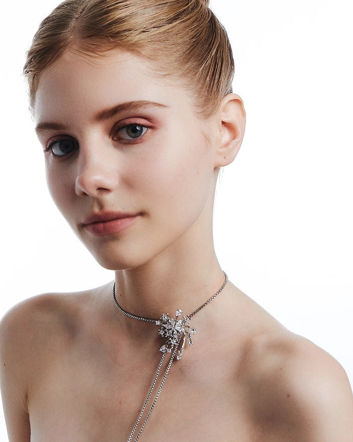 Winter Love Song Snowflake Necklace 03