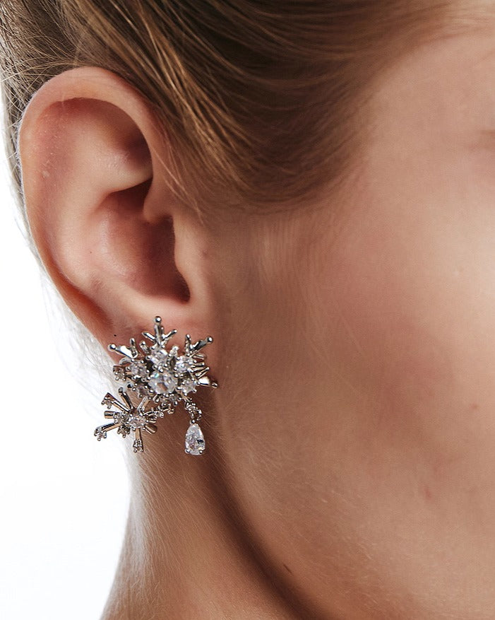 Winter Love Song Snowflake Earrings