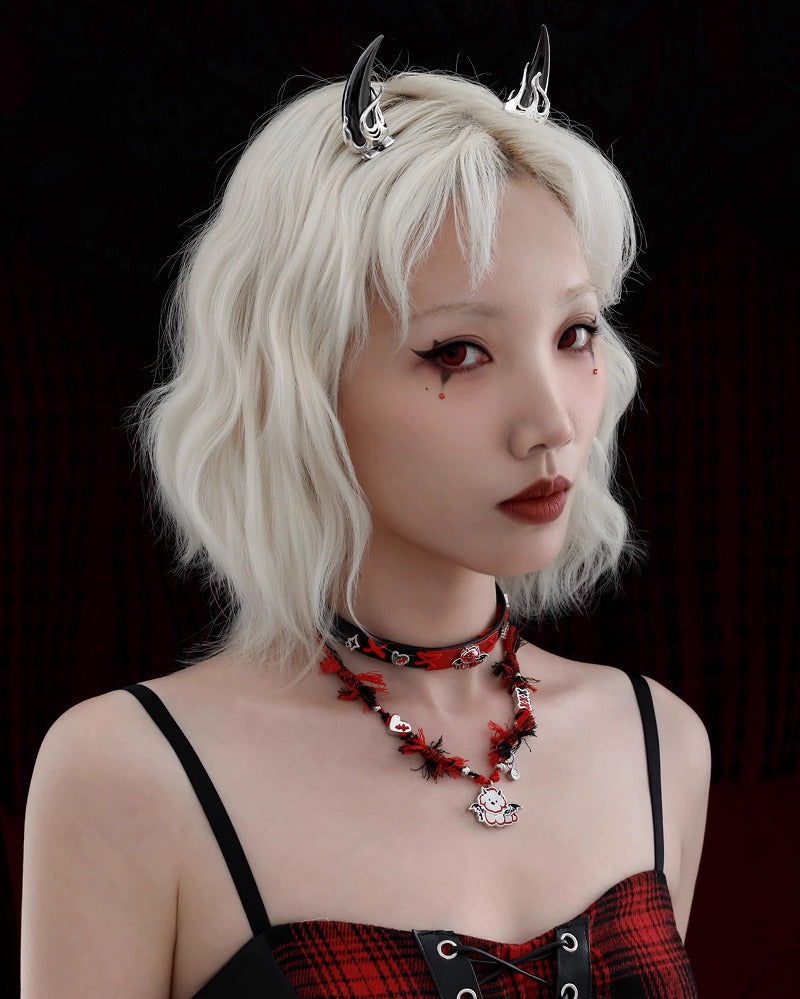 Devil Cat and Dog Horn Hair Clips