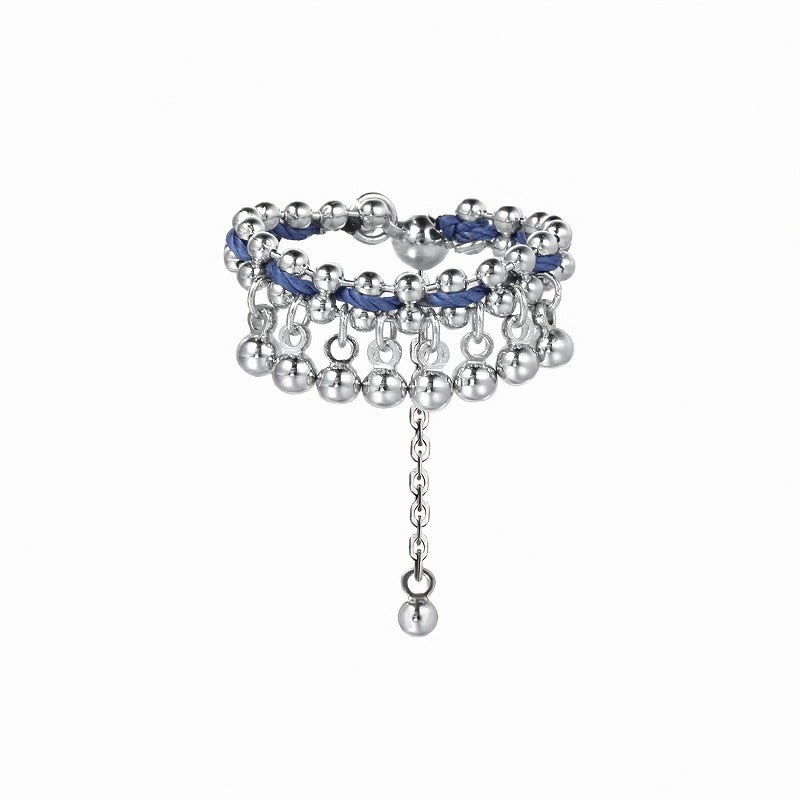NG ok 1STXULIE "Miao" tassel ring, niche design new Chinese Miao women's jewelry, 925 sterling silver index finger ring