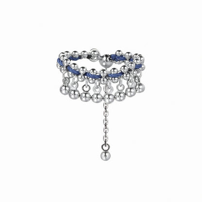 NG ok 1STXULIE "Miao" tassel ring, niche design new Chinese Miao women's jewelry, 925 sterling silver index finger ring