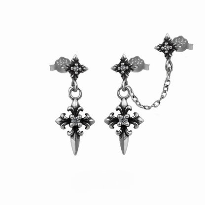 Iris Cross Earrings 01