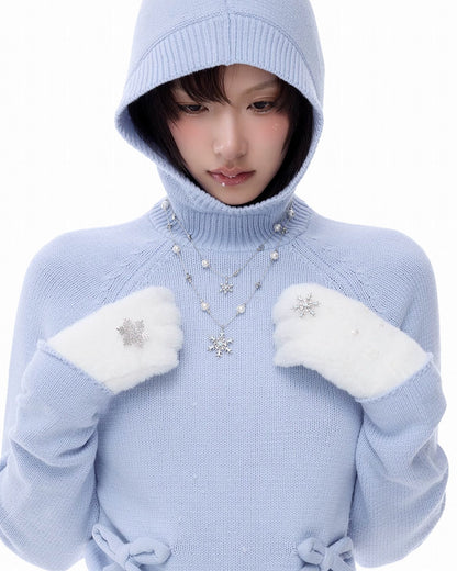 Snowflake Layer Pearl Necklace