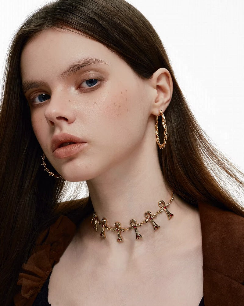 Key of Life Cross Choker 01