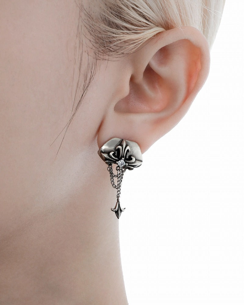 Distressed Iris Tassel  Earrings