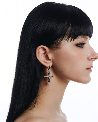 Divine Prayer Cross Earrings