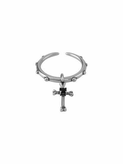 Mini Punk Cross Tail Open Ring
