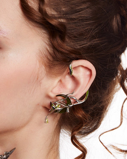 Liao Zhai Green Moonlight Earring 03