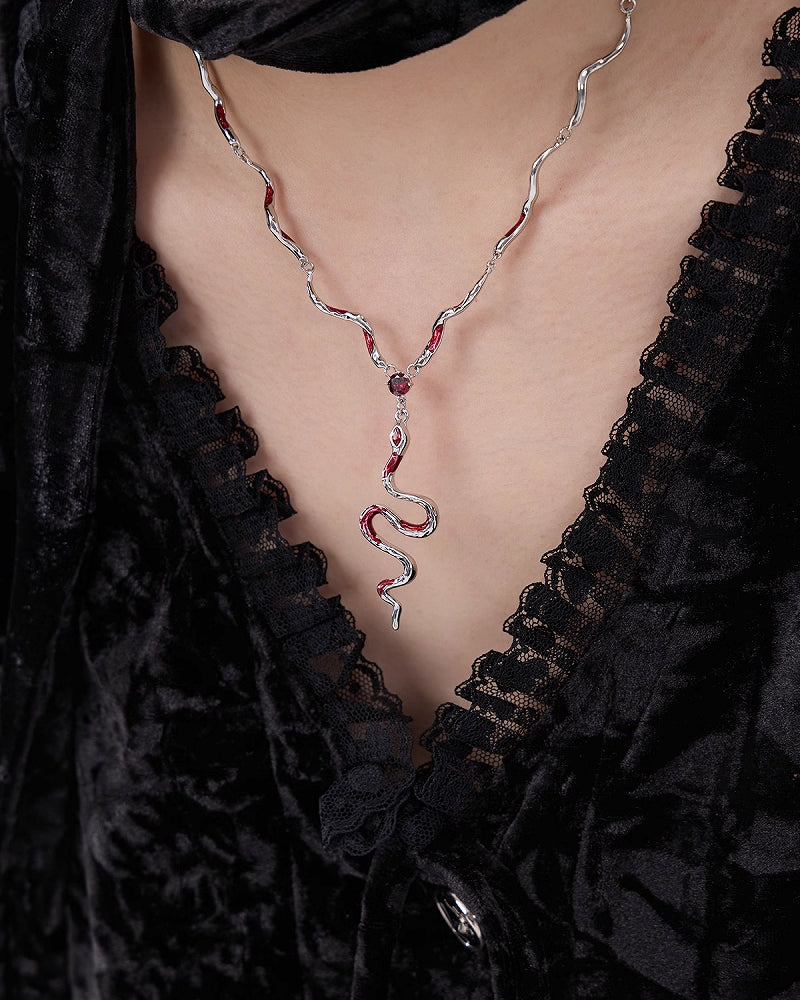 Snake Red Necklace