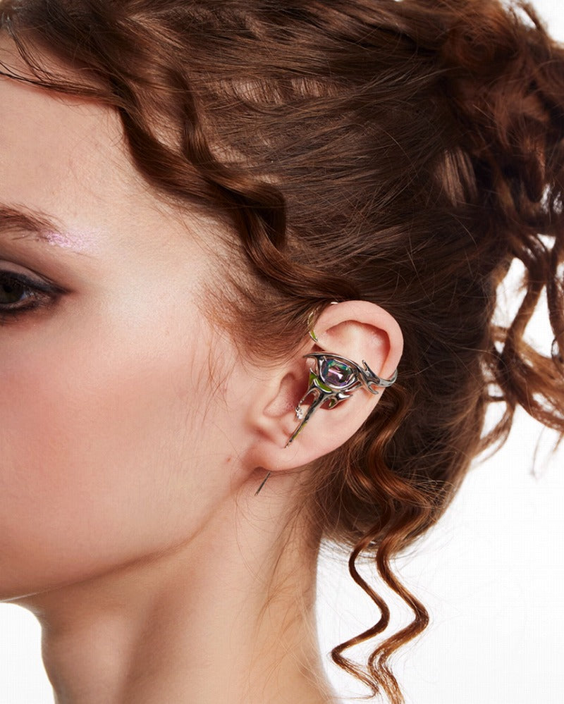 Liao Zhai Green Moonlight Earring 01