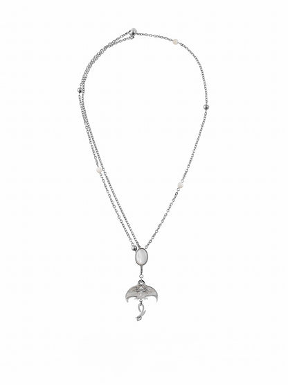 Deep Sea Echo Fritillary Manta Necklace