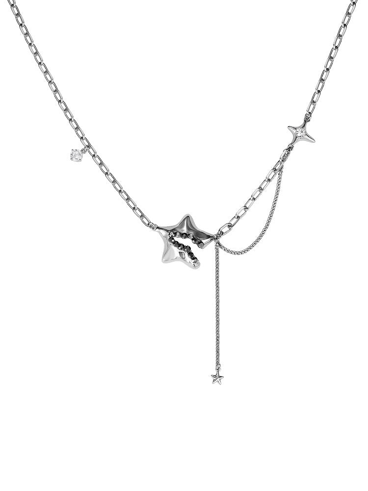 Aurora Pentagram Star Tassel Necklace
