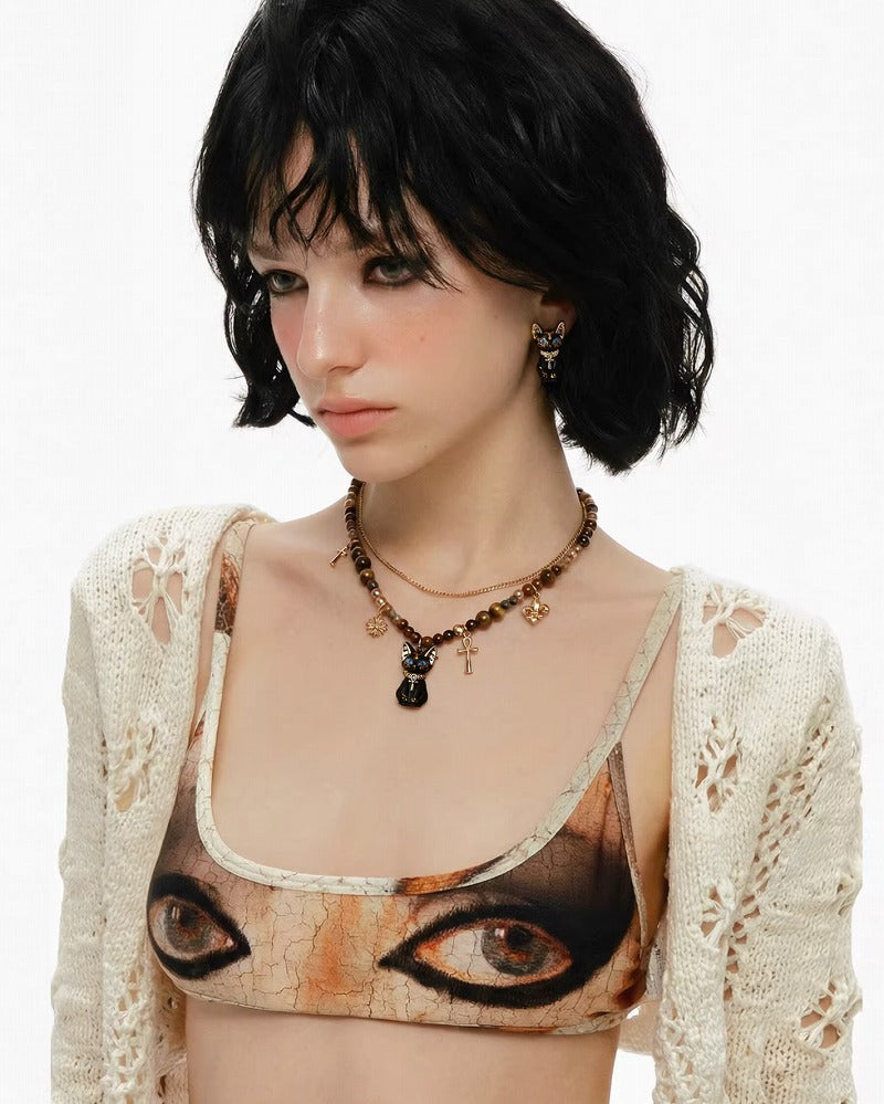 Pharaoh Egyptian Cat Necklace 03