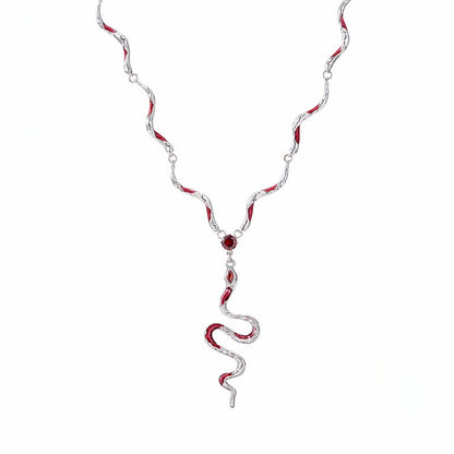 Snake Red Necklace