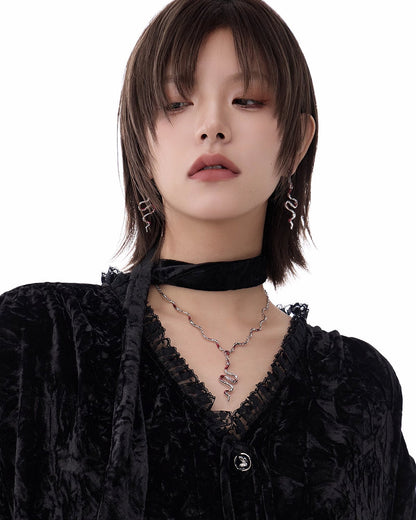 Snake Red Necklace