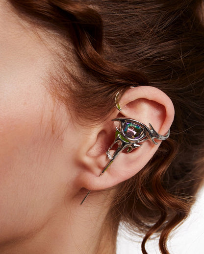 Liao Zhai Green Moonlight Earring 01