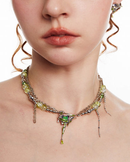 Liao Zhai Green Moonlight Necklace 02