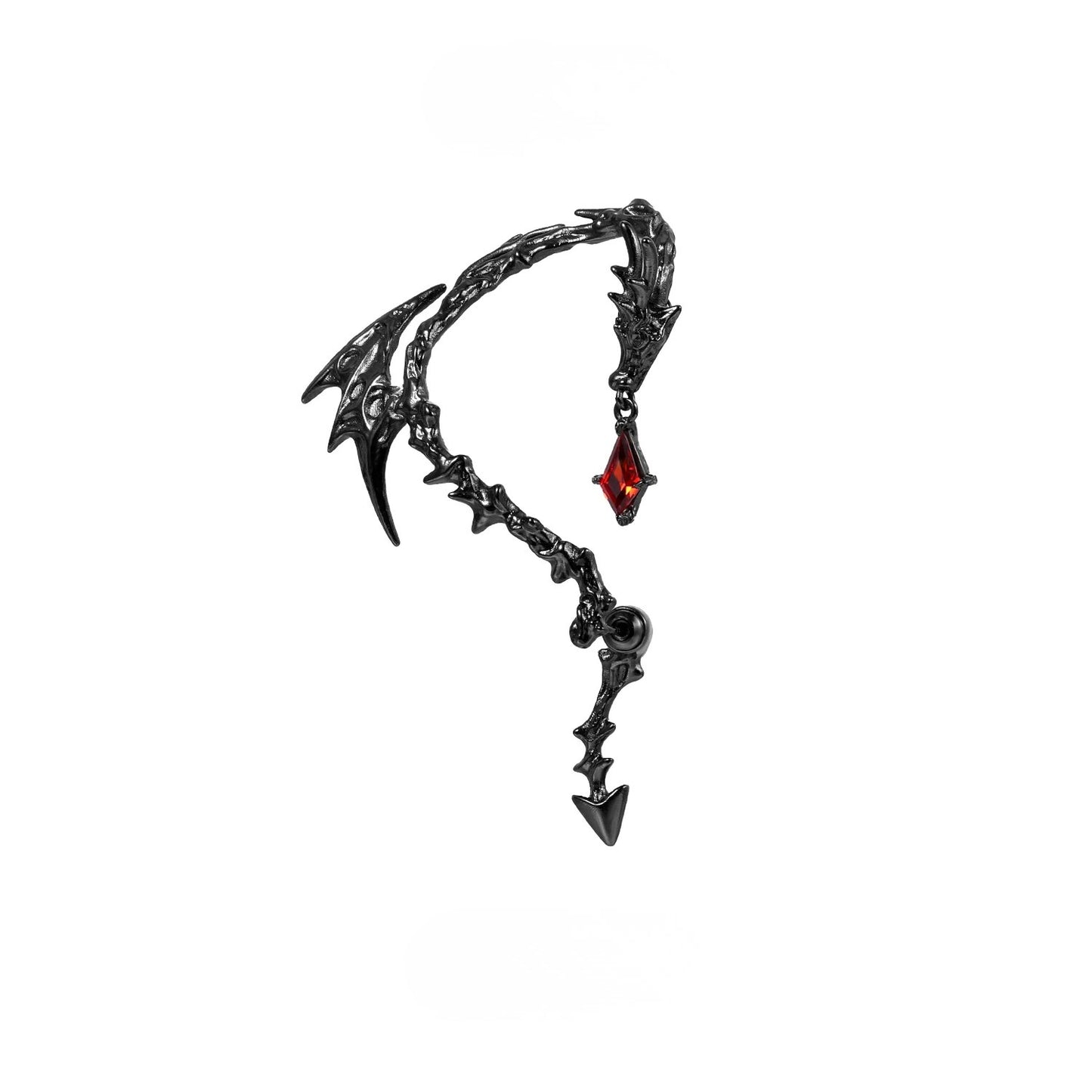 Flame Hell Dragon Bone Earrings