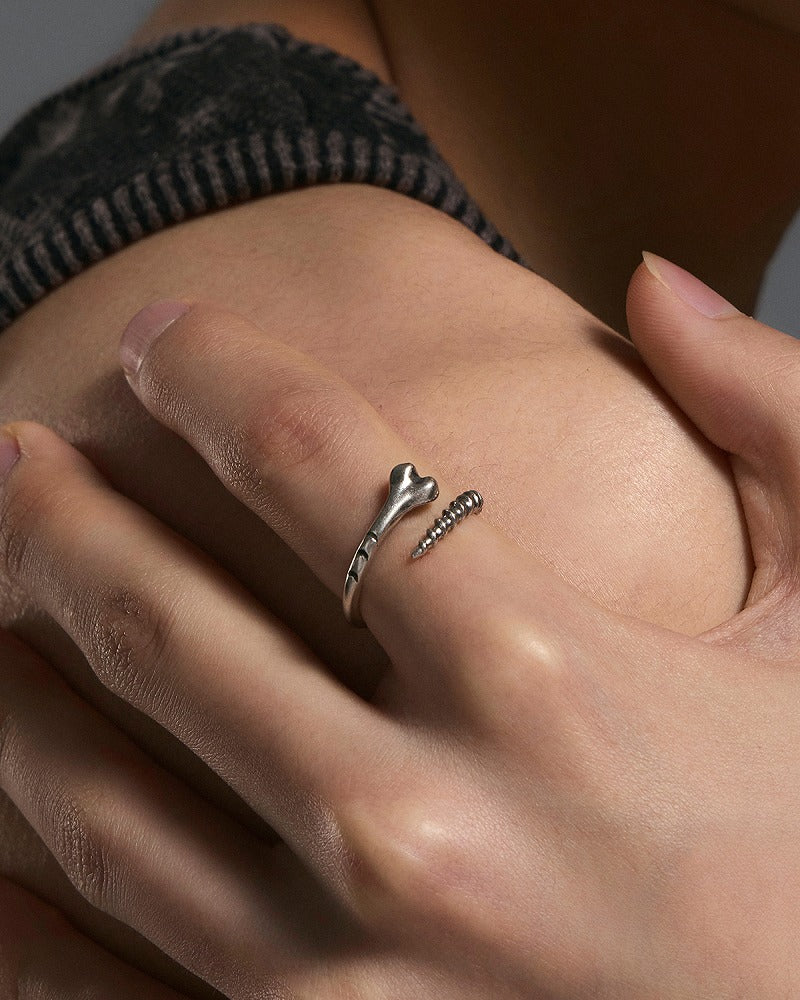 Mini Punk Bone Pinky Open Ring