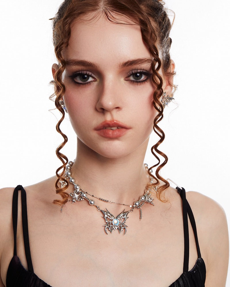 Butterfly Leap Layer Necklace 03