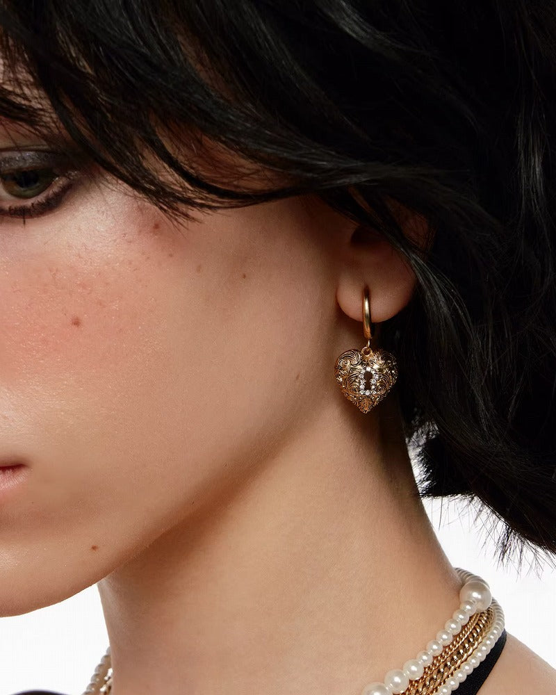 Locked Heart's Whisper Earrings 04