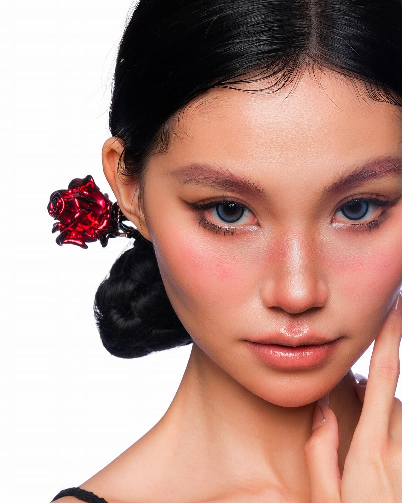 Red Face Rose Hairpin