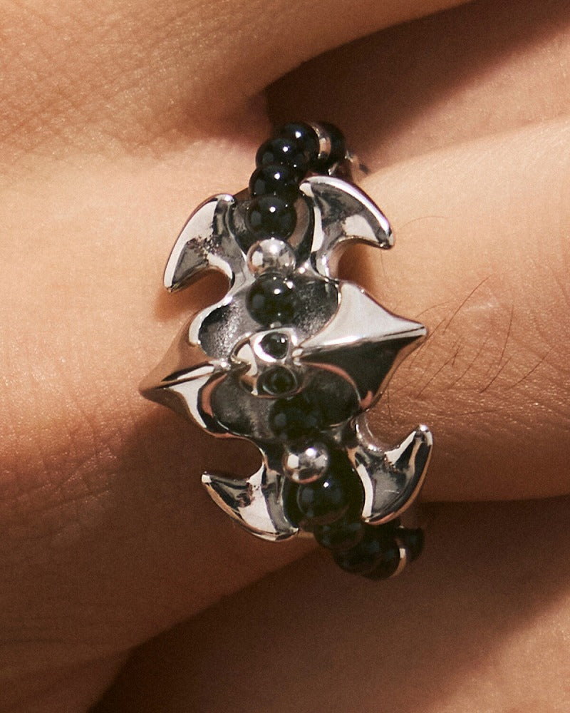 Deep Sea Echo Fish Bone Open Ring