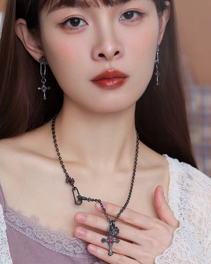 Dark Night Holy Cross Necklace