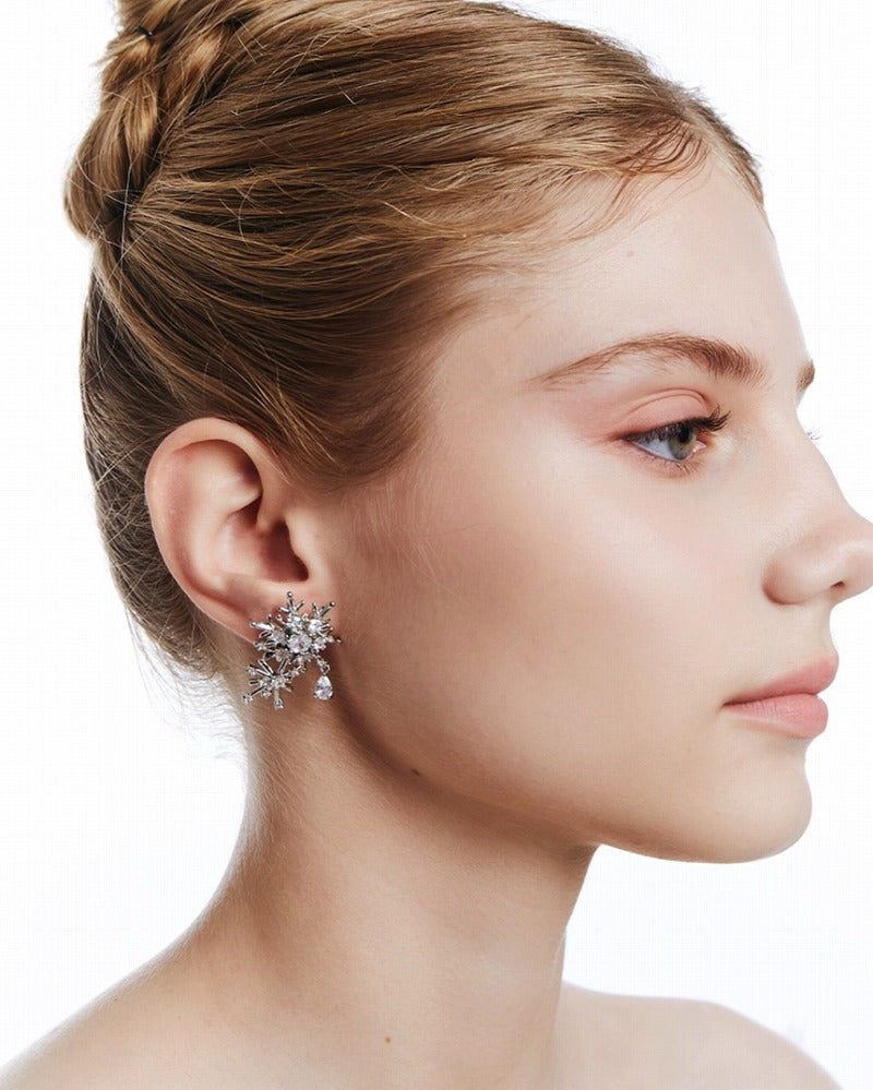 Winter Love Song Snowflake Earrings