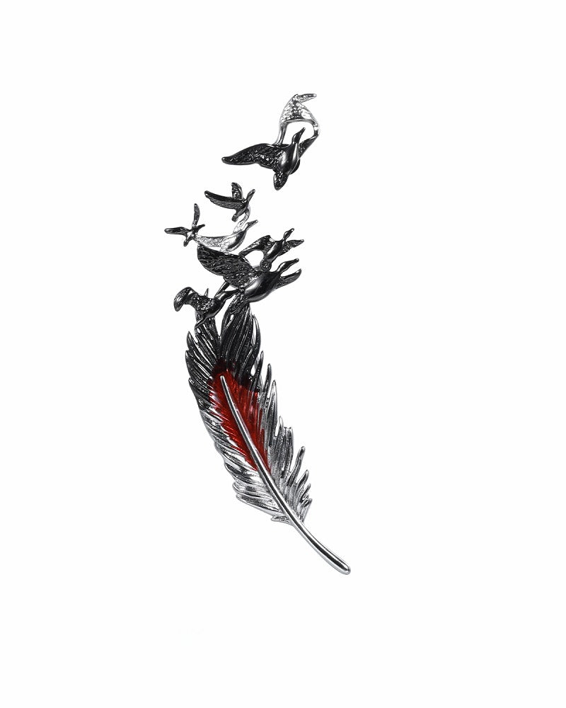 The Floating Crane Brooche