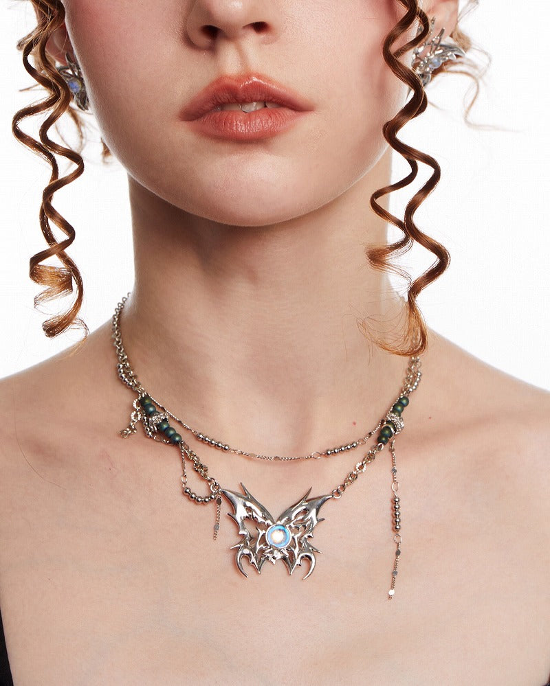 Butterfly Leap Layer Necklace 04