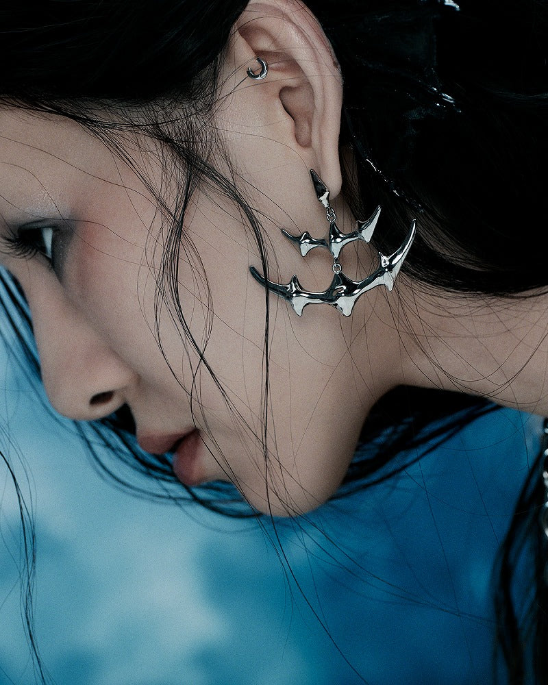 Deep Sea Echo Fish Bone Earrings