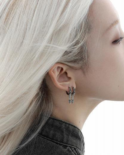 Distressed Iris Earrings