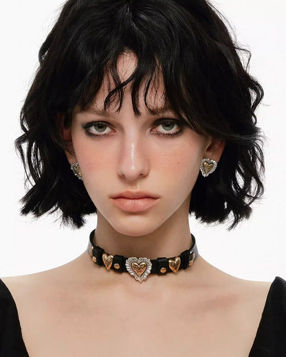 Fireworks Heart Choker