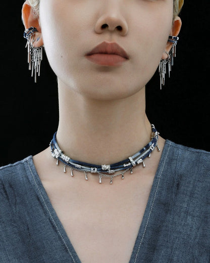 NG ok 1STXULIE 'Miao' braided cord necklace, niche new Chinese design women's necklace, collarbone accessory, necklace