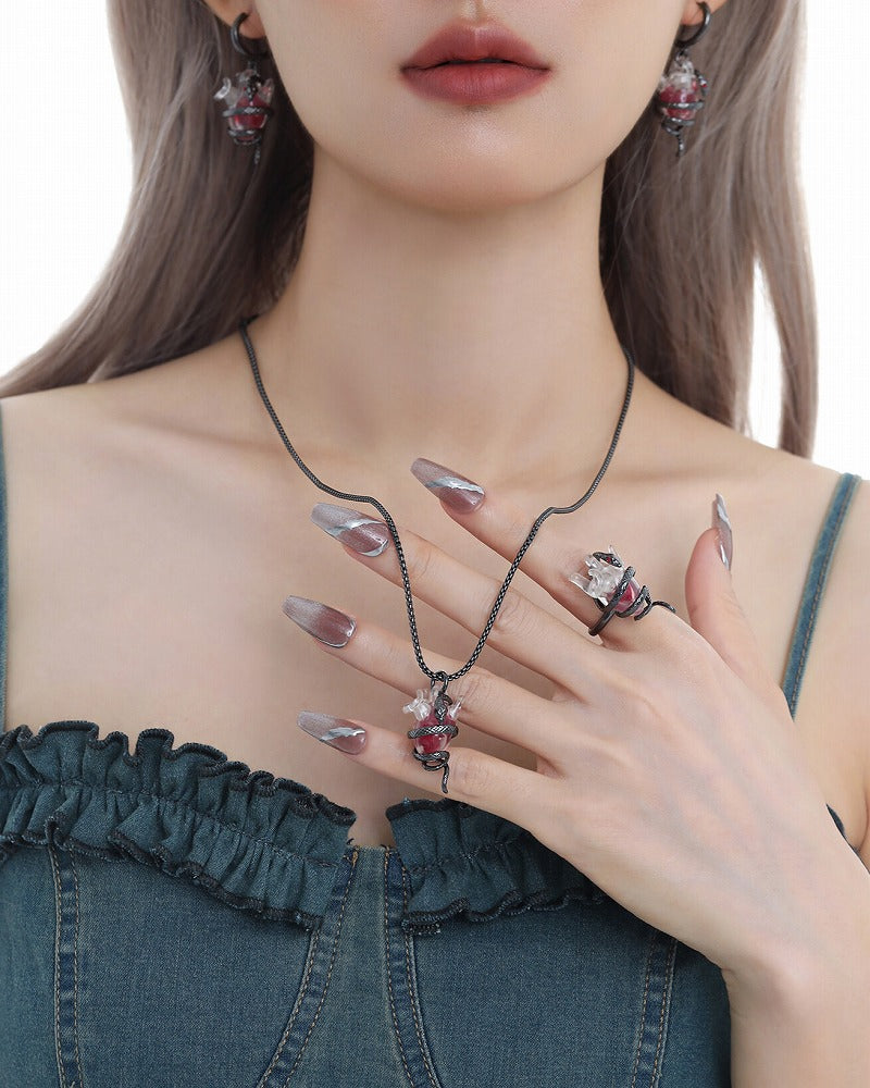 Spirit Heart Snake Necklace