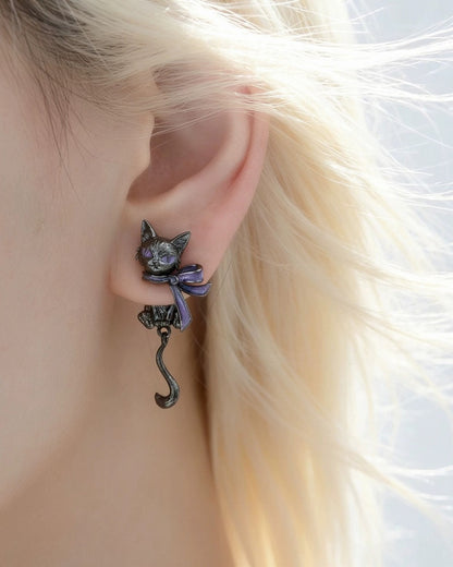 Meow Egyptian Pharaoh Cat Earrings 02