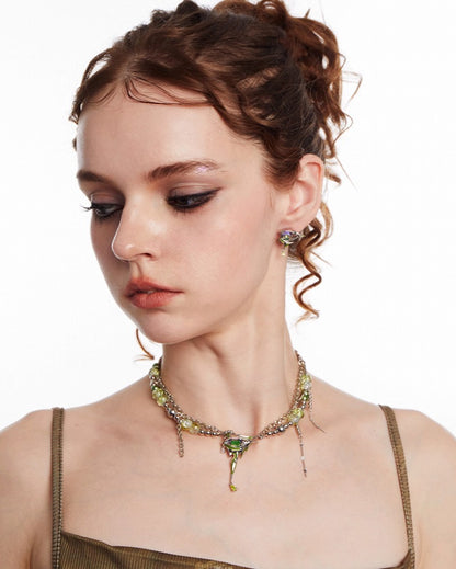 Liao Zhai Green Moonlight Necklace 02