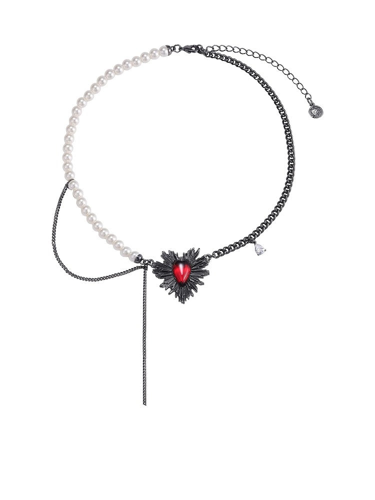 Dark Thorn Heart Necklace