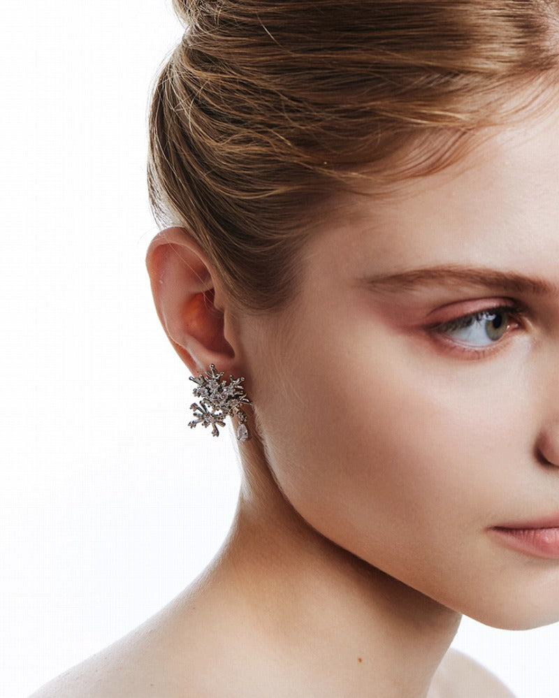 Winter Love Song Snowflake Earrings