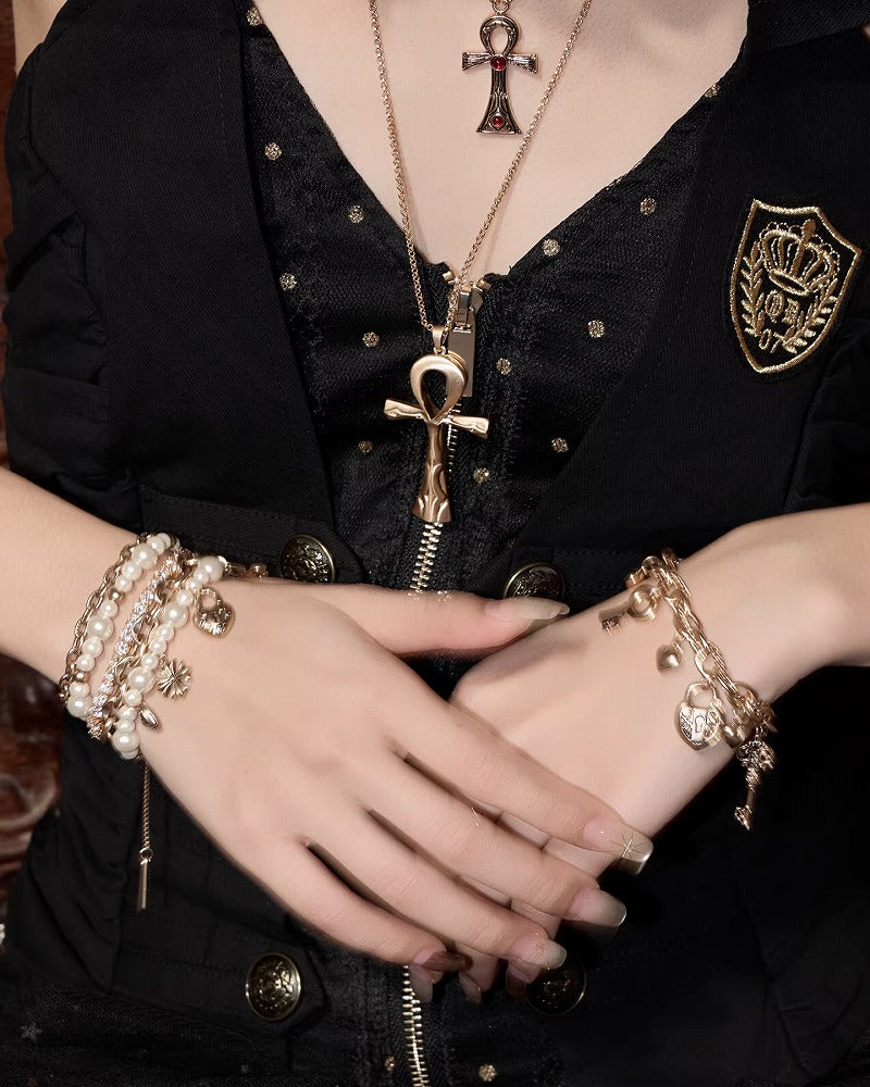 Locked Heart's Whisper Layer Bracelet