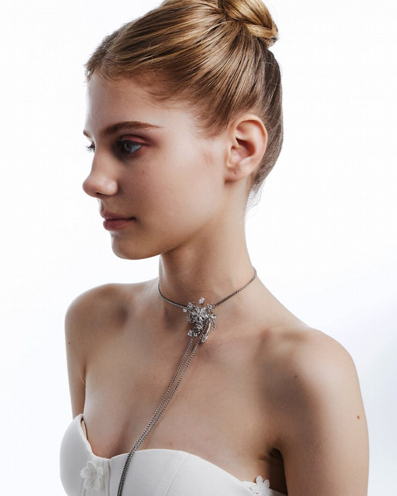 Winter Love Song Snowflake Necklace 03