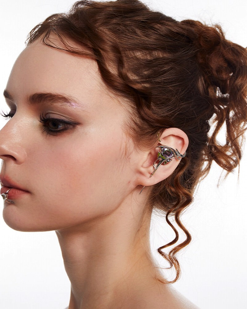 Liao Zhai Green Moonlight Earring 01