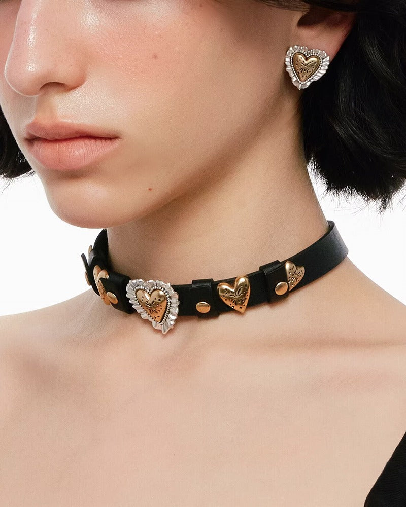 Fireworks Heart Choker