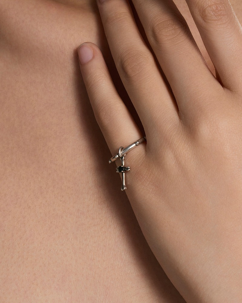 Mini Punk Cross Tail Open Ring