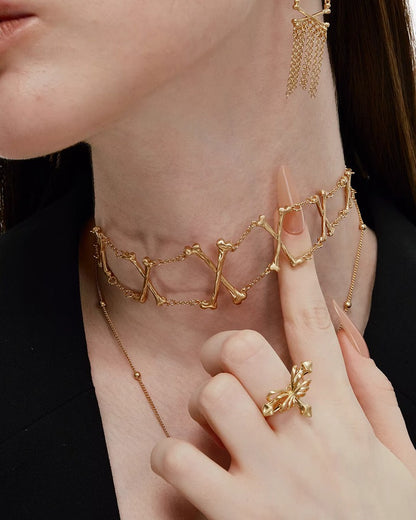 Butterfly Bone Symbiosis Choker & Necklace