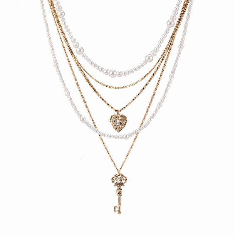 Locked Heart's Whisper Layer Necklace