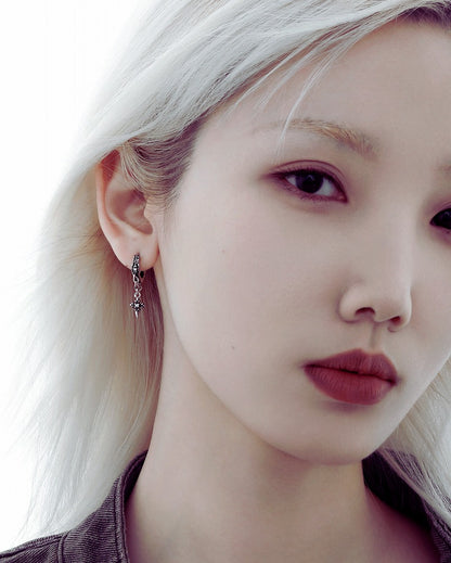 Distressed Iris Earrings